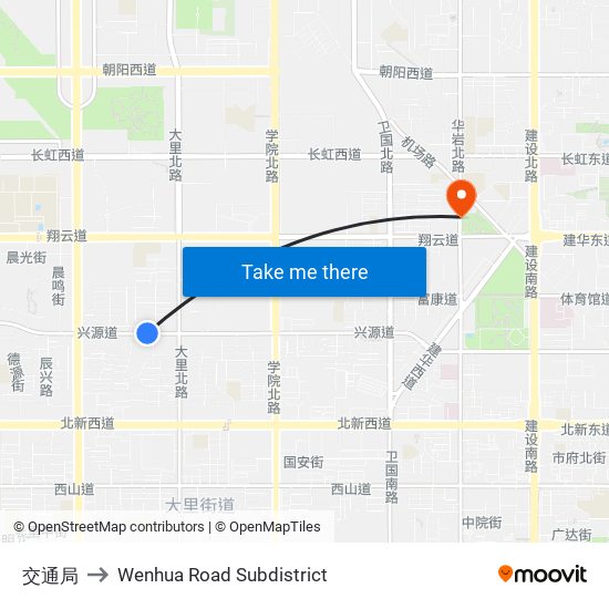 交通局 to Wenhua Road Subdistrict map