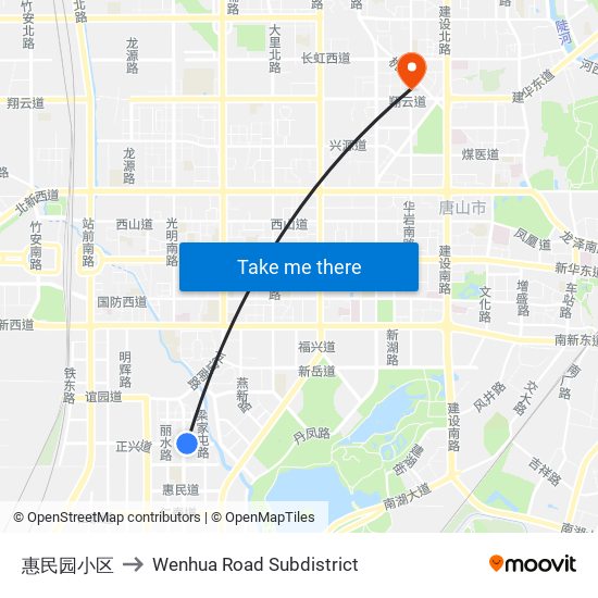 惠民园小区 to Wenhua Road Subdistrict map