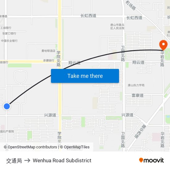 交通局 to Wenhua Road Subdistrict map