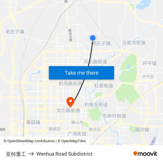 亚特重工 to Wenhua Road Subdistrict map