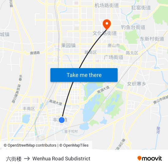 六街楼 to Wenhua Road Subdistrict map