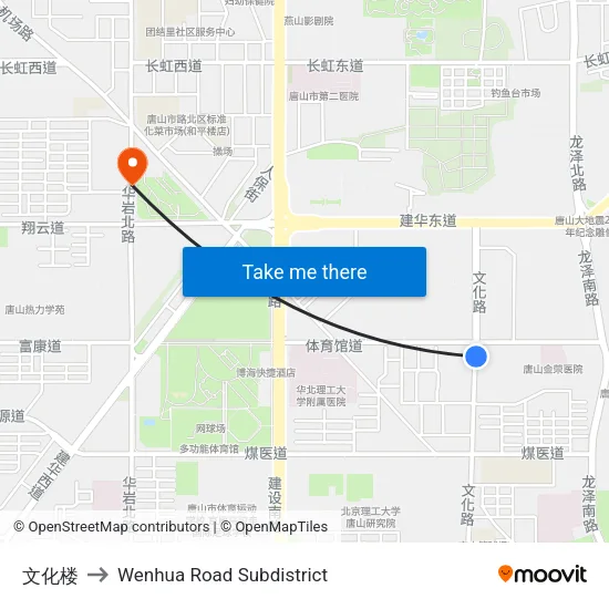 文化楼 to Wenhua Road Subdistrict map