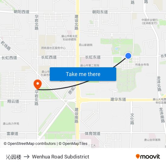 沁园楼 to Wenhua Road Subdistrict map