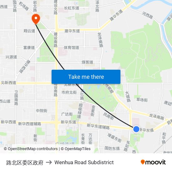 路北区委区政府 to Wenhua Road Subdistrict map