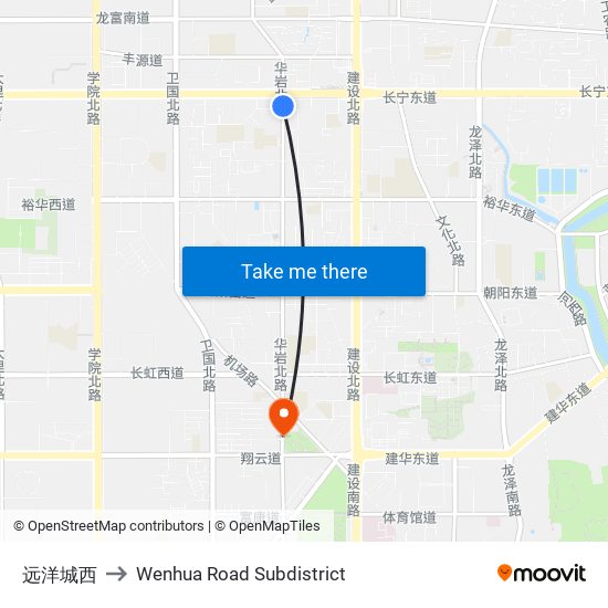 远洋城西 to Wenhua Road Subdistrict map