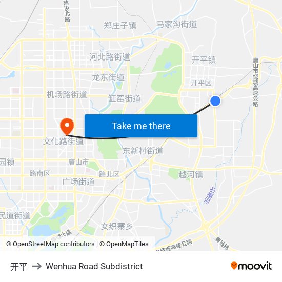 开平 to Wenhua Road Subdistrict map