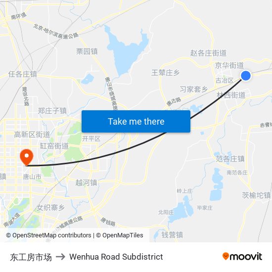 东工房市场 to Wenhua Road Subdistrict map