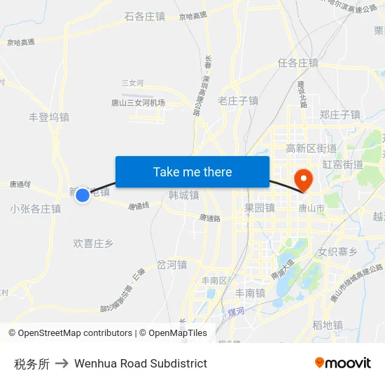 税务所 to Wenhua Road Subdistrict map