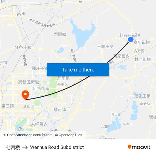 七四楼 to Wenhua Road Subdistrict map