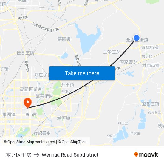 东北区工房 to Wenhua Road Subdistrict map