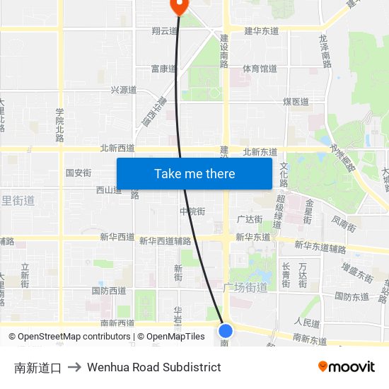 南新道口 to Wenhua Road Subdistrict map