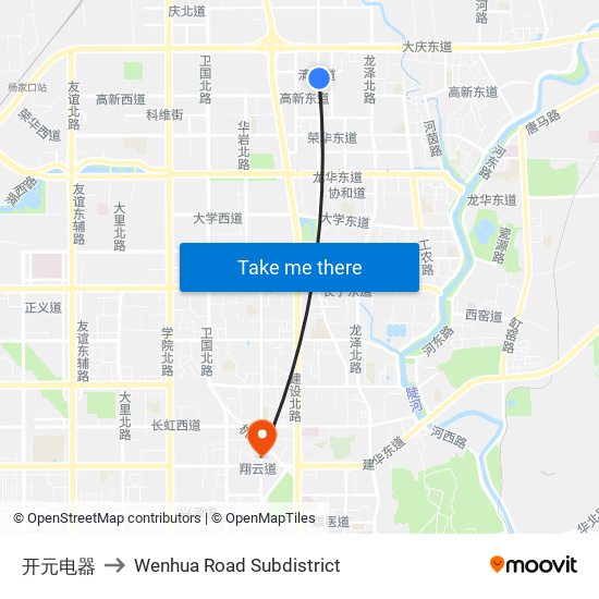 开元电器 to Wenhua Road Subdistrict map