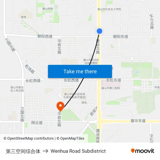 第三空间综合体 to Wenhua Road Subdistrict map
