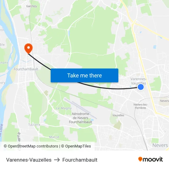 Varennes-Vauzelles to Fourchambault map