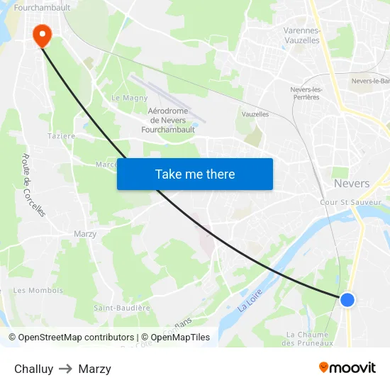 Challuy to Marzy map