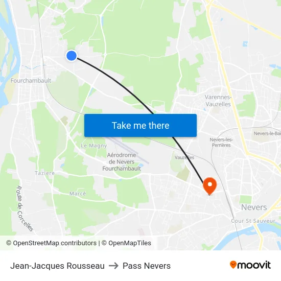 Jean-Jacques Rousseau to Pass Nevers map