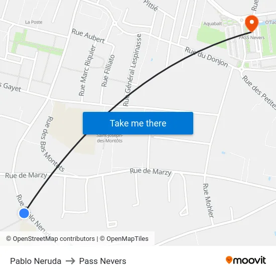 Pablo Neruda to Pass Nevers map