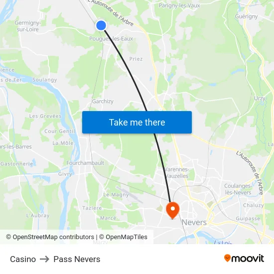 Casino to Pass Nevers map