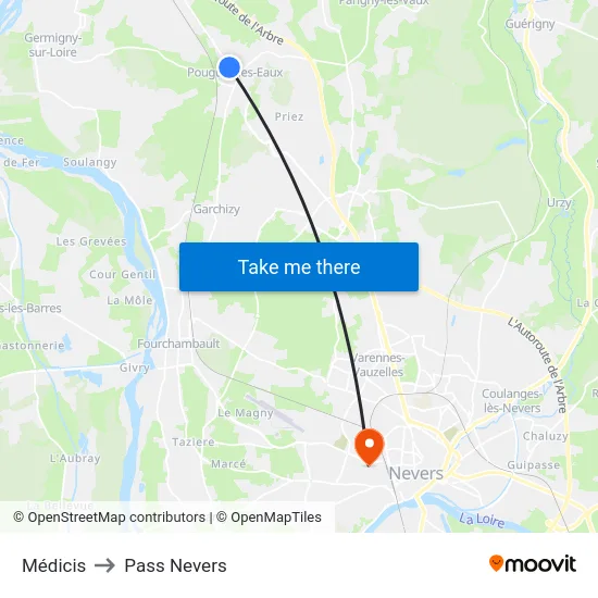 Médicis to Pass Nevers map