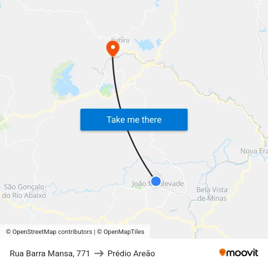 Rua Barra Mansa, 771 to Prédio Areão map
