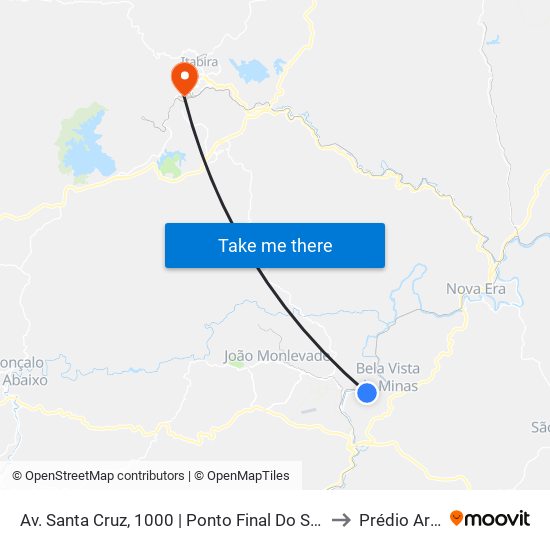 Av. Santa Cruz, 1000 | Ponto Final Do Santa Cruz to Prédio Areão map