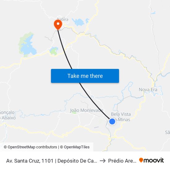 Av. Santa Cruz, 1101 | Depósito De Carvão to Prédio Areão map