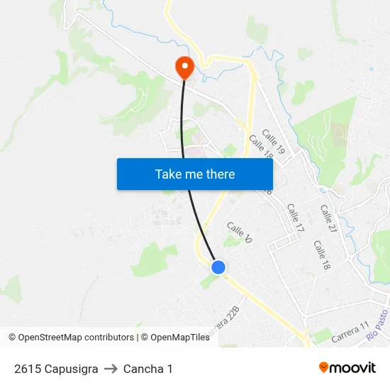 2615 Capusigra to Cancha 1 map