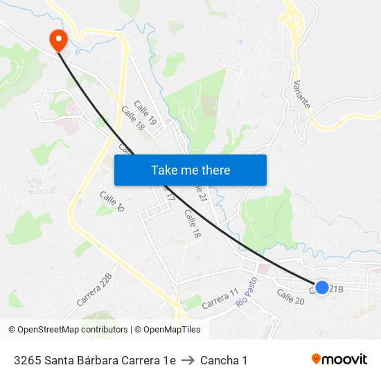 3265 Santa Bárbara Carrera 1e to Cancha 1 map