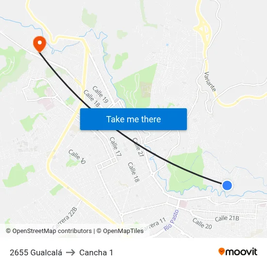 2655 Gualcalá to Cancha 1 map