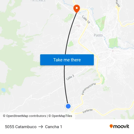 5055 Catambuco to Cancha 1 map