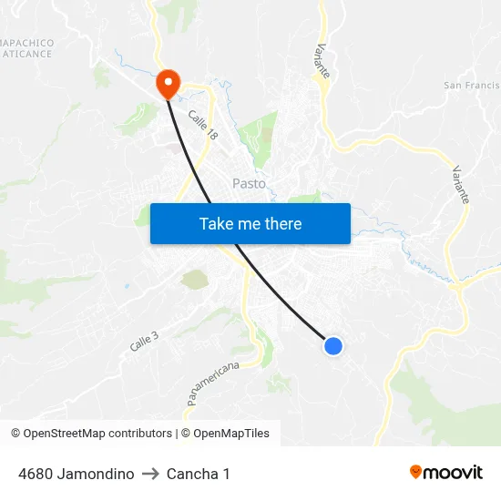 4680 Jamondino to Cancha 1 map