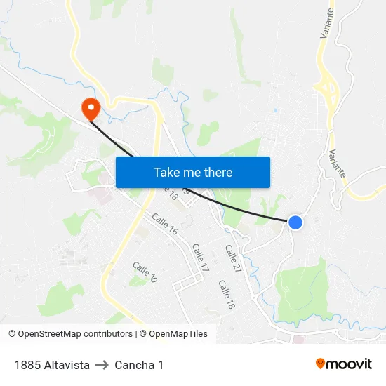 1885 Altavista to Cancha 1 map