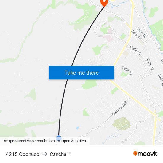 4215 Obonuco to Cancha 1 map