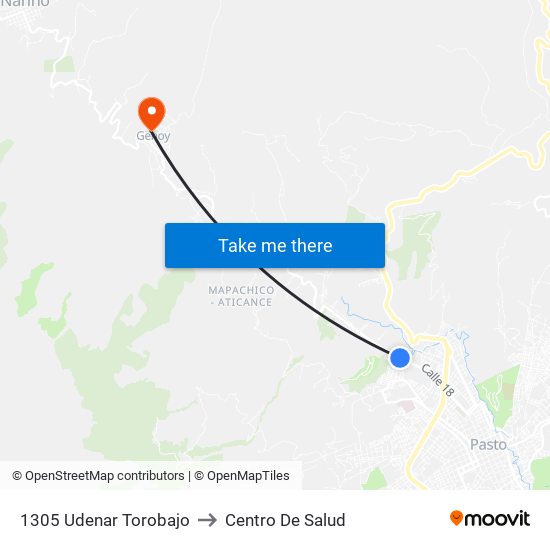 1305 Udenar Torobajo to Centro De Salud map