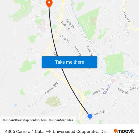 4305 Carrera 4 Calle 12e to Universidad Cooperativa De Colombia map