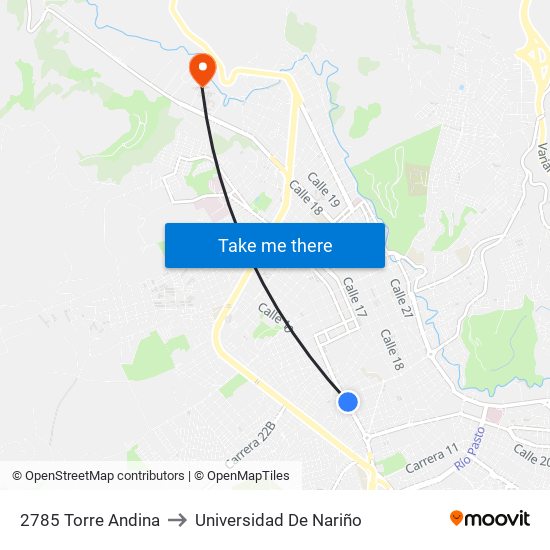 2785 Torre Andina to Universidad De Nariño map