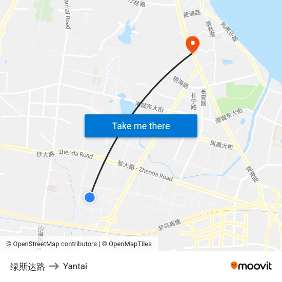 Lusida Road to Yantai map