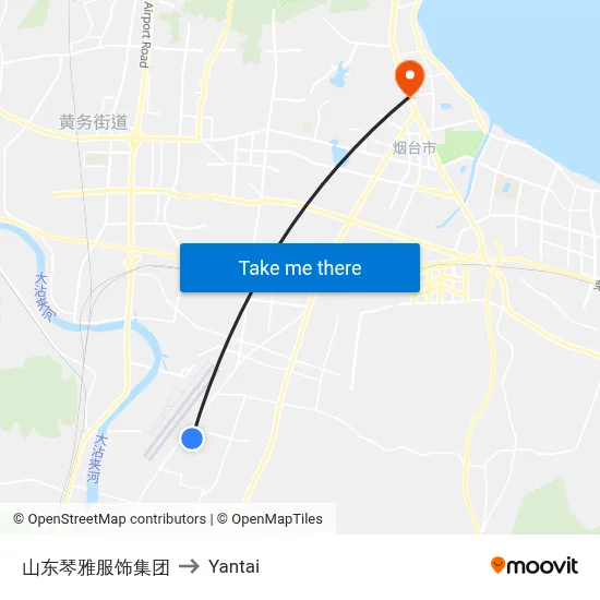 Shandong Qinya Fashion Group to Yantai map