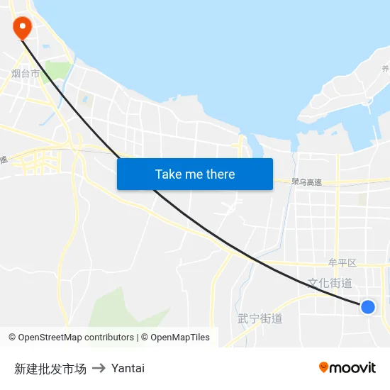 New Wholesale Market to Yantai map
