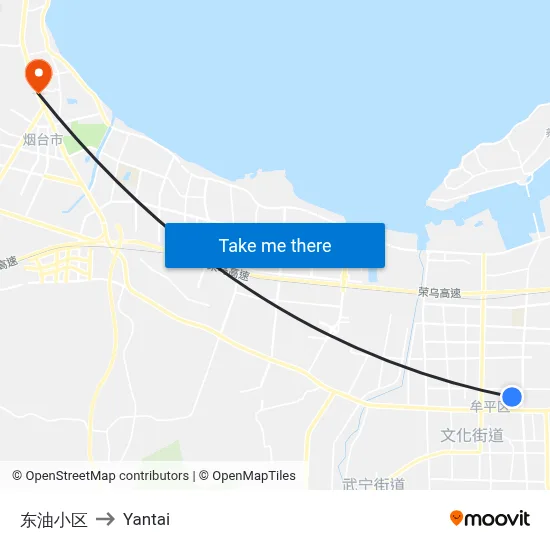 East Oil Community to Yantai map