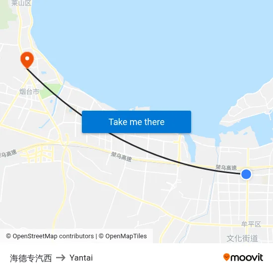 Haide Special Vehicles West to Yantai map