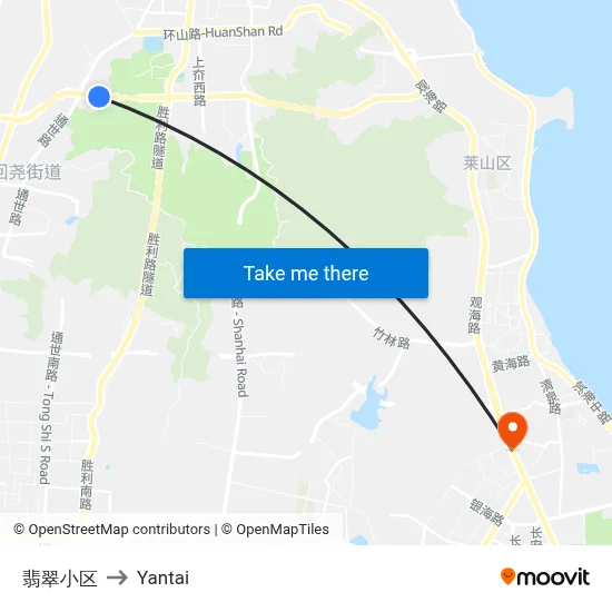 Emerald Residential Complex to Yantai map