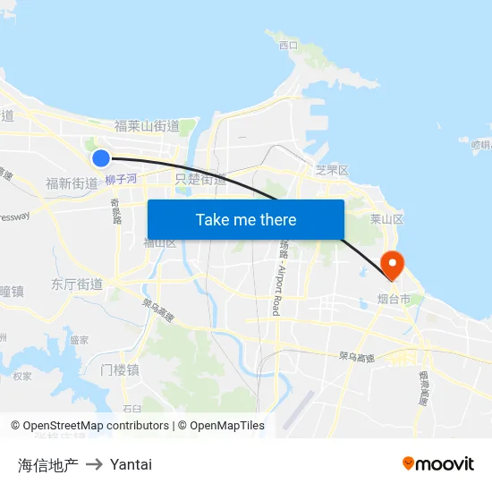Hisense Real Estate to Yantai map