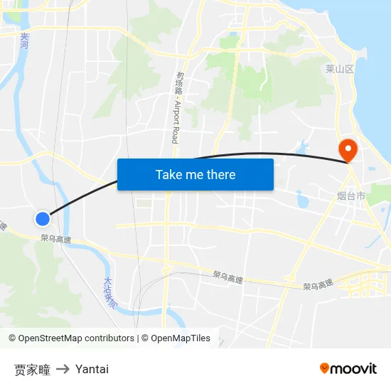 Jia Family Village to Yantai map