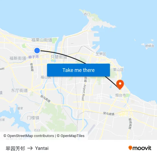 Cuiyuan Neighbor to Yantai map