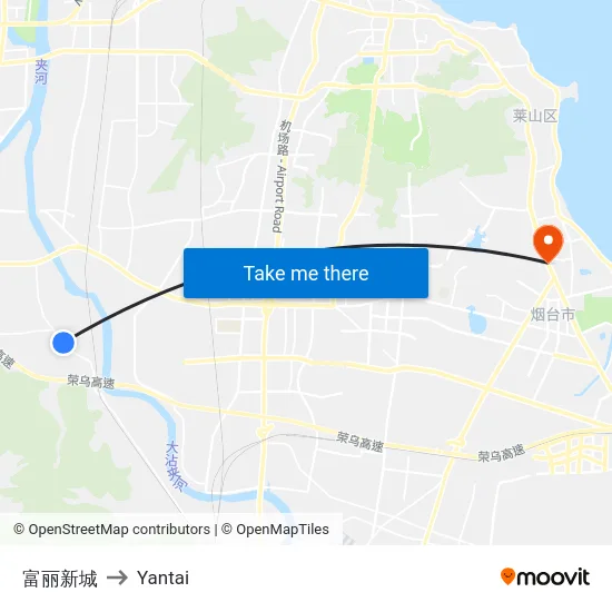 富丽新城 to Yantai map