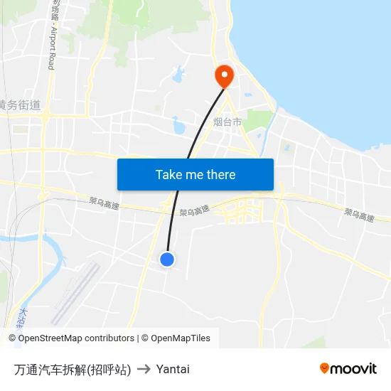 Wantong Auto Dismantling (Request Stop) to Yantai map