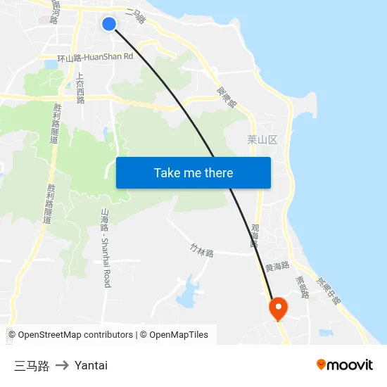 Third Road to Yantai map