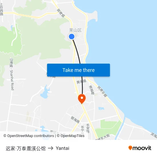 迟家·万泰麓溪公馆 to Yantai map