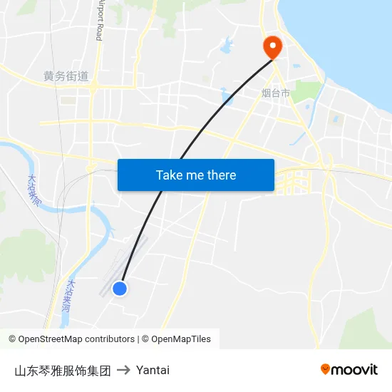 Shandong Qinya Fashion Group to Yantai map